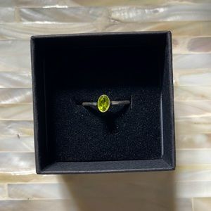 Peridot gemstone ring